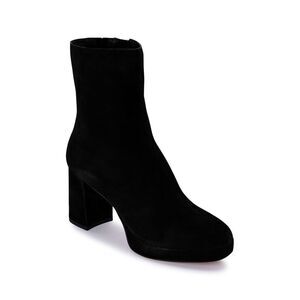 DOLCE VITA Womens Black Goring Eden Square Toe Block Heel Leather Booties 10